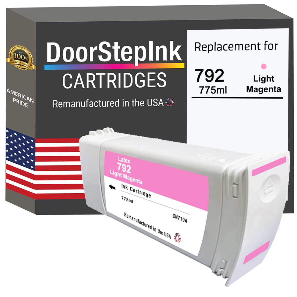 DoorStepInk Brand for HP 792 775mL (CN710A) Light Magenta Remanufactured in the USA Ink Cartridge-0